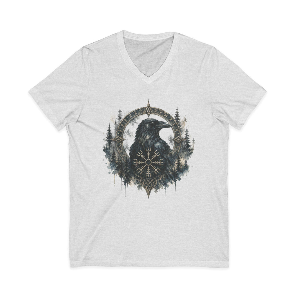 Valknut Raven Forest Tee | Norse Vegvisir Crow Woodland Design