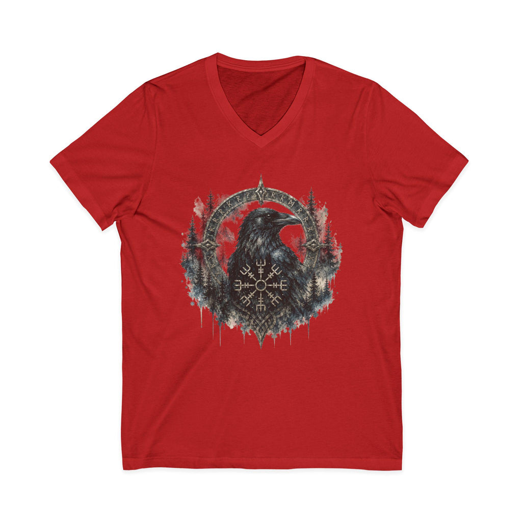 Valknut Raven Forest Tee | Norse Vegvisir Crow Woodland Design
