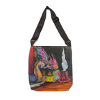 Dragon Reading on Books Tote Bag | Illustrated Fantasy Creature with Coffee