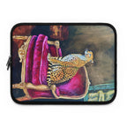 Regal Cheetah on Velvet Throne Laptop Sleeve | Wildlife Art, Luxury Animal Print