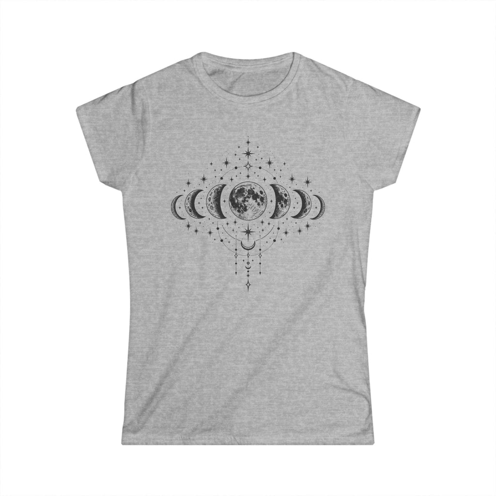 Women's Moon Phases T-Shirt, Celestial Astrology Tee, Boho Witchy Gift