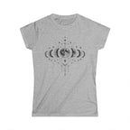 Women's Moon Phases T-Shirt, Celestial Astrology Tee, Boho Witchy Gift