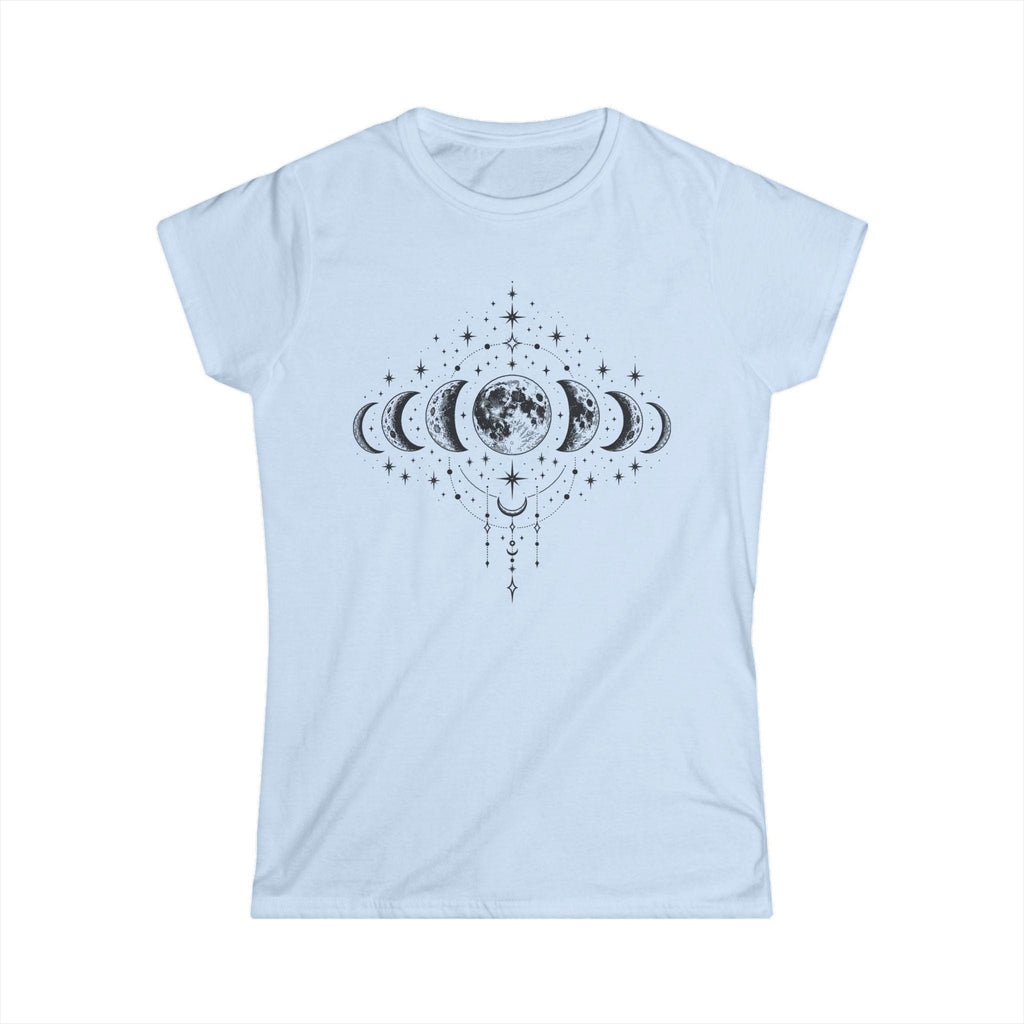 Women's Moon Phases T-Shirt, Celestial Astrology Tee, Boho Witchy Gift