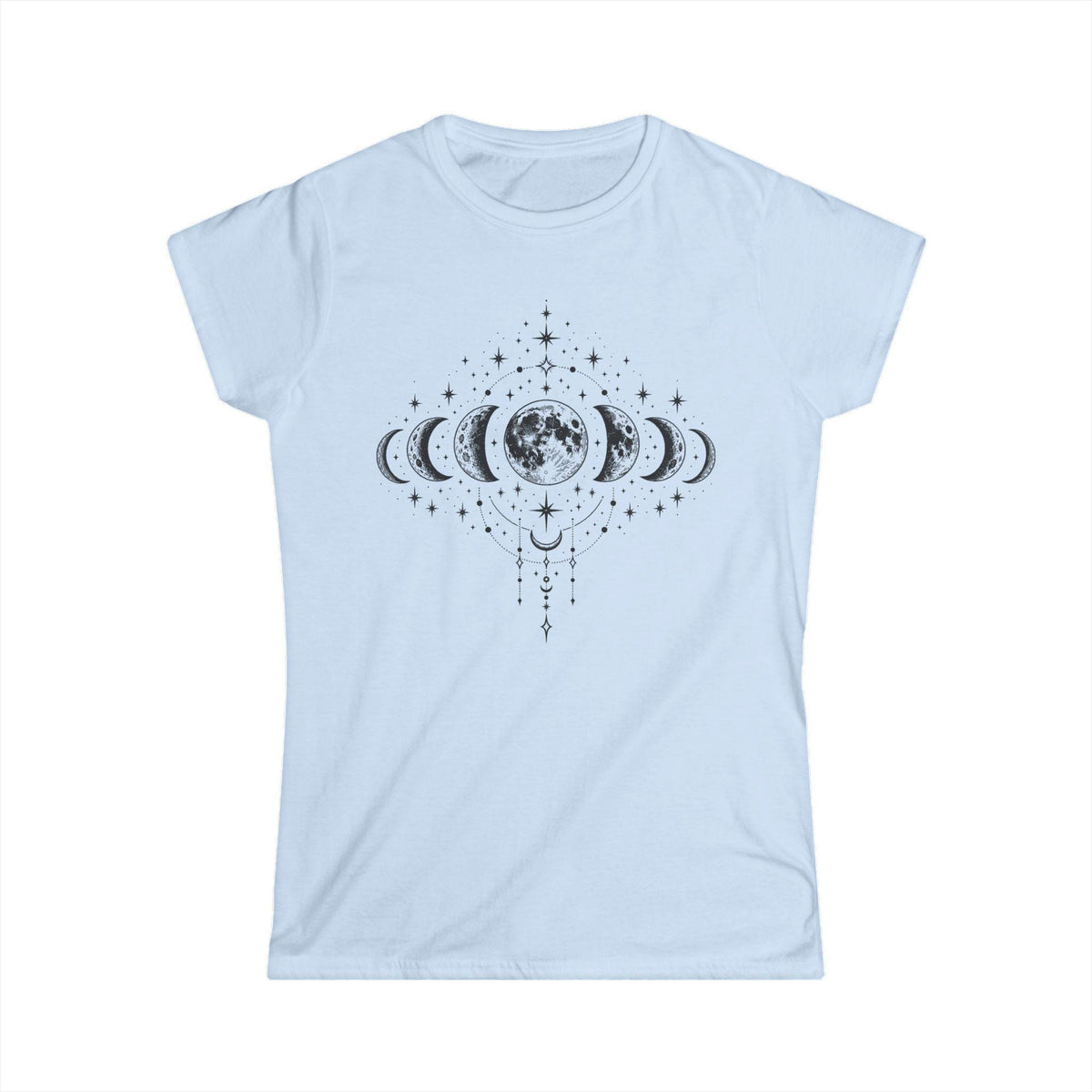Women's Moon Phases T-Shirt, Celestial Astrology Tee, Boho Witchy Gift
