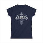 Women's Moon Phases T-Shirt, Celestial Astrology Tee, Boho Witchy Gift