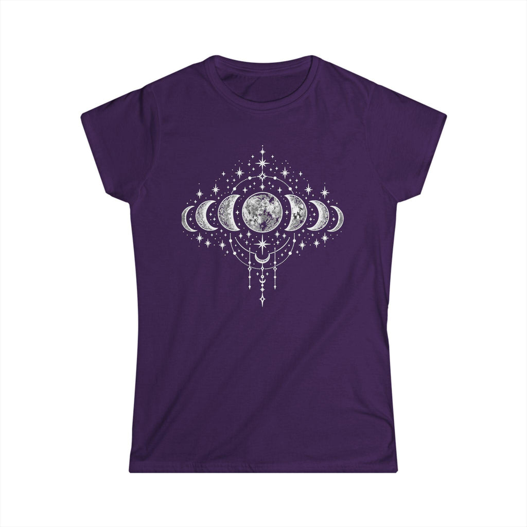 Women's Moon Phases T-Shirt, Celestial Astrology Tee, Boho Witchy Gift