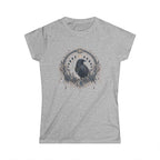 Raven Moon Goddess Tee, Ornate Celestial Crow Shirt, Gothic Witchy Gift