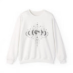 Moon Phases Crewneck Sweatshirt, Celestial Lunar Cycle, Witchy Astrology Jumper