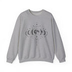 Moon Phases Crewneck Sweatshirt, Celestial Lunar Cycle, Witchy Astrology Jumper