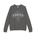 Moon Phases Raglan Sweatshirt, Celestial Lunar Cycle Crewneck, Witchy Astrology Pullover