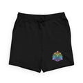Three Ravens Norse Knotwork Fleece Sweatshorts, Rainbow Gradient Gym Shorts