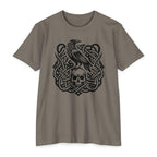 Norse Knotwork Raven Skull T-Shirt, Gothic Viking Apparel, Dark Academia Gift