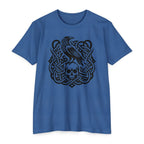 Norse Knotwork Raven Skull T-Shirt, Gothic Viking Apparel, Dark Academia Gift