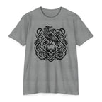 Norse Knotwork Raven Skull T-Shirt, Gothic Viking Apparel, Dark Academia Gift