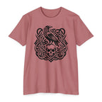 Norse Knotwork Raven Skull T-Shirt, Gothic Viking Apparel, Dark Academia Gift