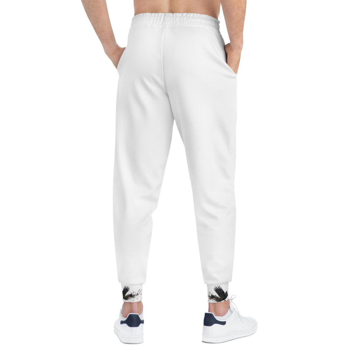 Celestial Raven Joggers, All-Over Print Crow Moon Sweatpants, Gothic Athletic Wear