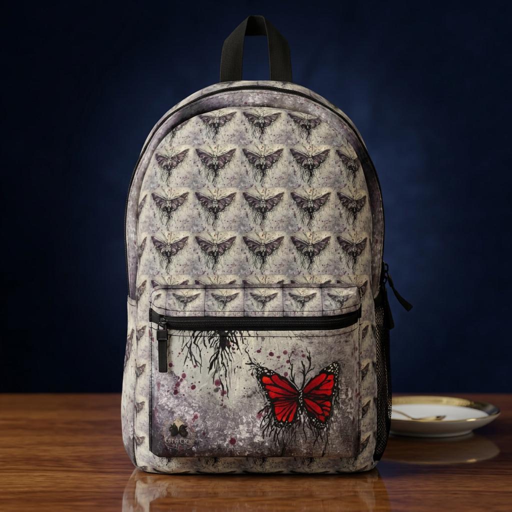 Red Butterfly Grunge | Backpack