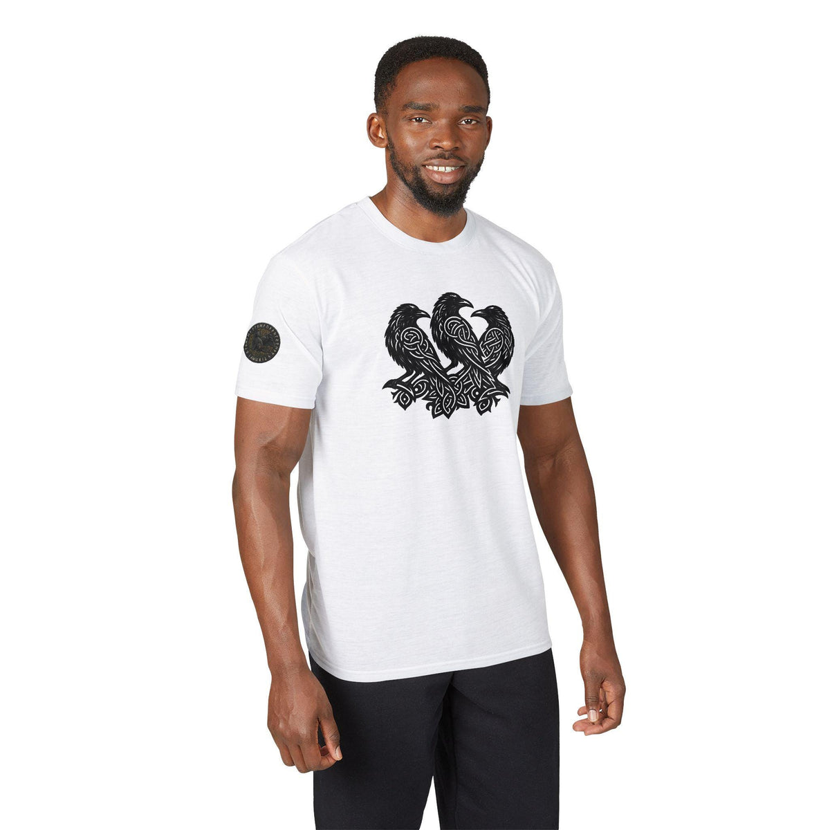 Three Black Crows T-Shirt | Gothic Raven Silhouette, Bird Illustration