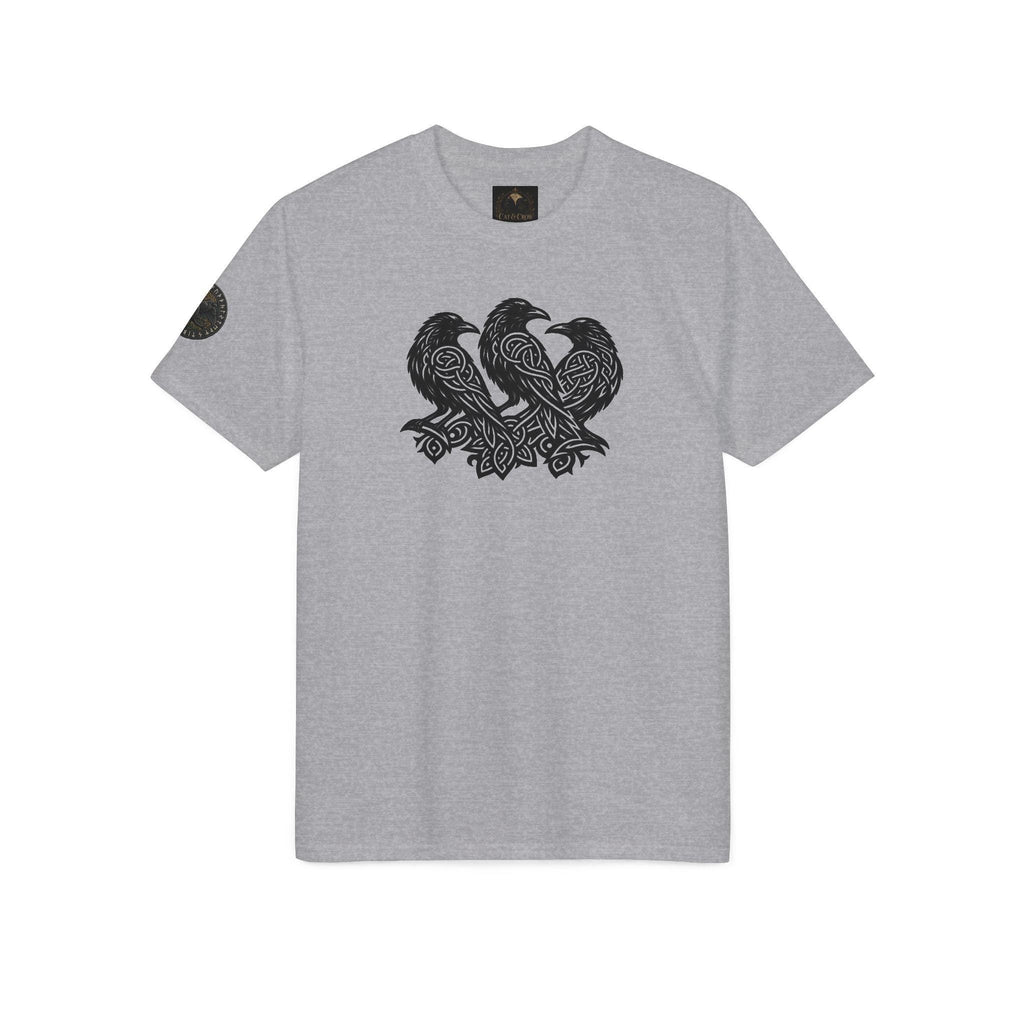 Three Black Crows T-Shirt | Gothic Raven Silhouette, Bird Illustration