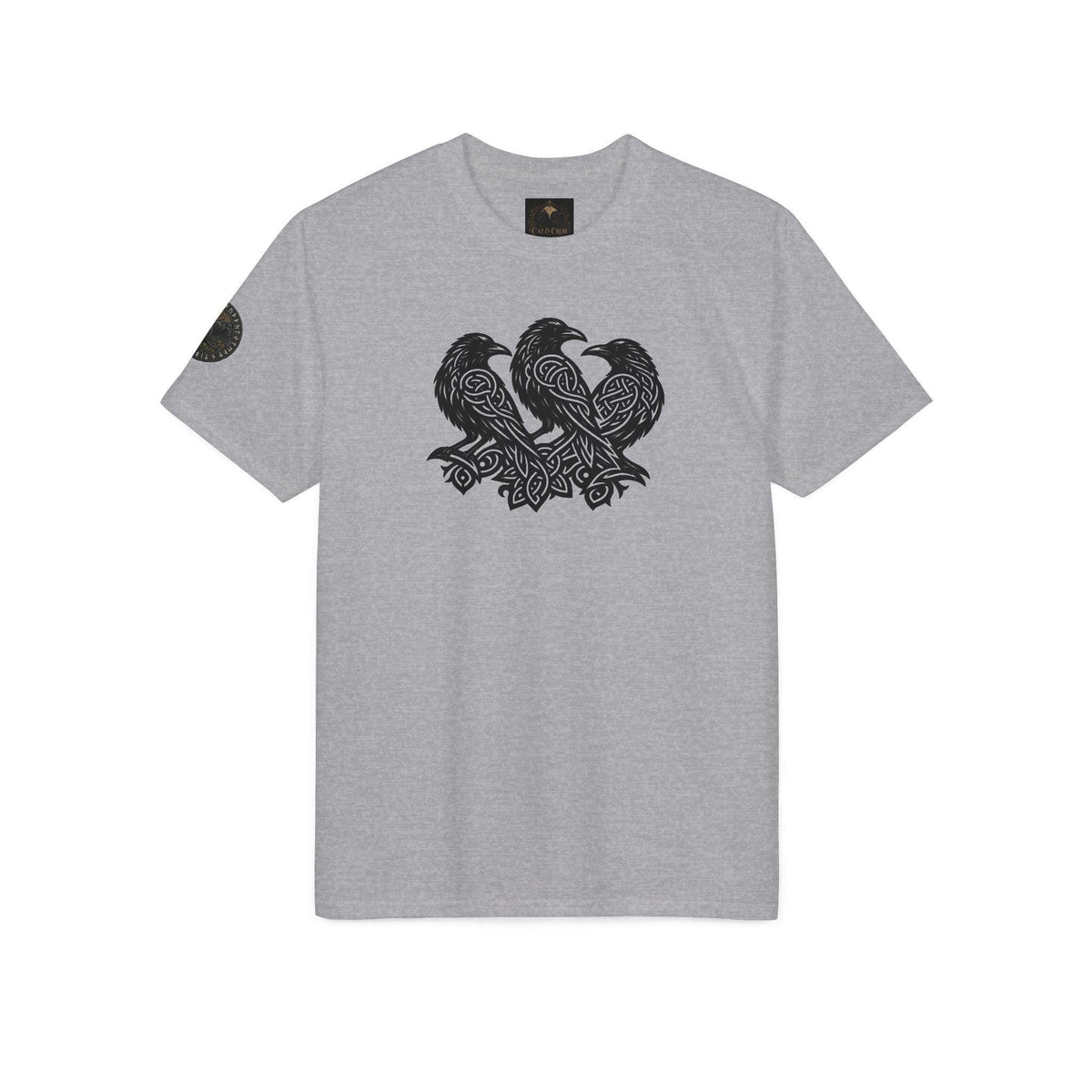 Three Black Crows T-Shirt | Gothic Raven Silhouette, Bird Illustration
