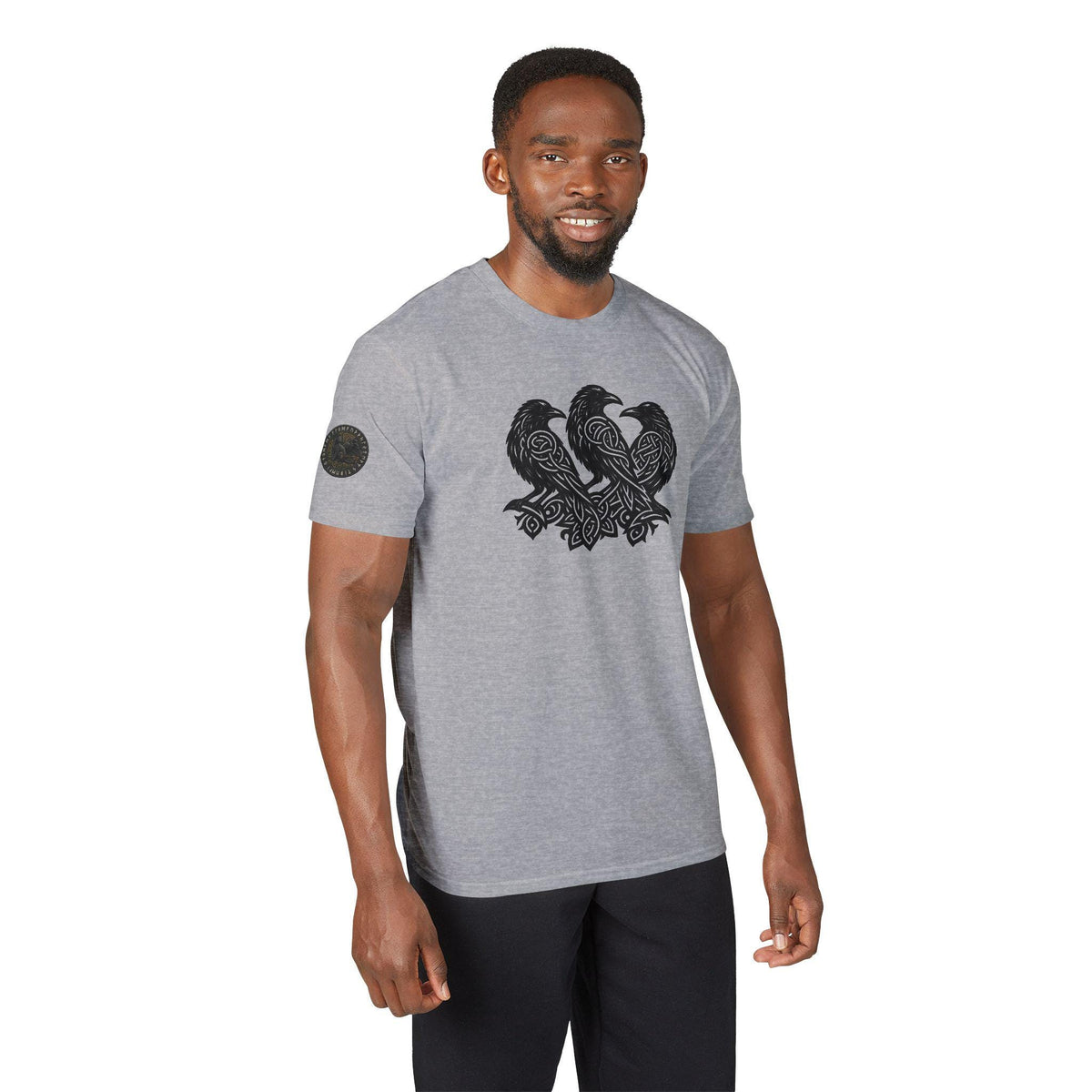 Three Black Crows T-Shirt | Gothic Raven Silhouette, Bird Illustration