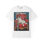 Cat Butler illustration T-shirt | Regal Cat on Throne, Vintage Pet Art