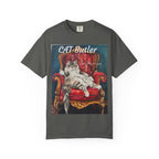 Cat Butler illustration T-shirt | Regal Cat on Throne, Vintage Pet Art
