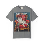 Cat Butler illustration T-shirt | Regal Cat on Throne, Vintage Pet Art