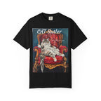 Cat Butler illustration T-shirt | Regal Cat on Throne, Vintage Pet Art