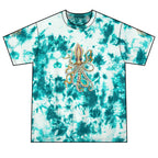 Crystal Octopus Tie-Dye T-Shirt | Rhinestone Sea Creature Tee