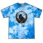 Raven Moon Crystal Mandala T-Shirt | Red Black Tie-Dye