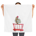 Rooster on Red Chair Tea Towel | Farmhouse Kitchen Linen