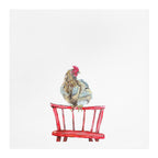 Rooster on Red Chair Tea Towel | Farmhouse Kitchen Linen