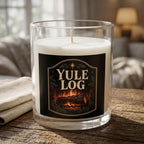 Yule Log Candle, Glass Candle | 11oz