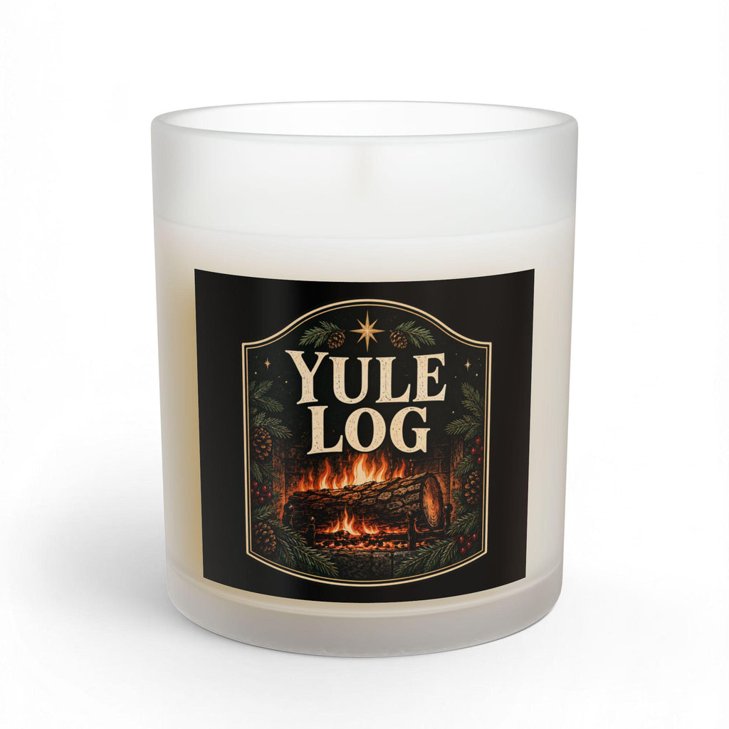 Yule Log Candle, Glass Candle | 11oz