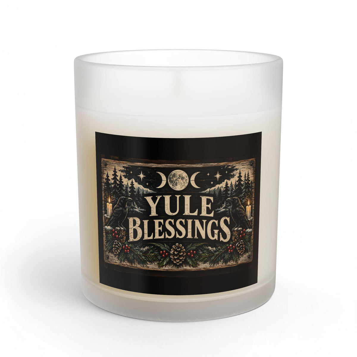 Yule Blessings Candle | Glass Candle, 11oz