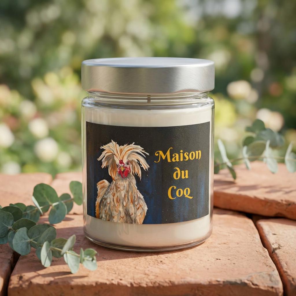 Maison du Coq Rooster Art Candle, Soy Wax Jar 9oz