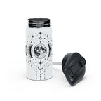 Triple Moon Phase Water Bottle | Celestial Stainless Steel Tumbler with Straw Lid