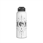 Triple Moon Phase Water Bottle | Celestial Stainless Steel Tumbler with Straw Lid