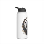 Celestial Raven Stainless Steel Water Bottle | Moon Phases, Gothic Astrology