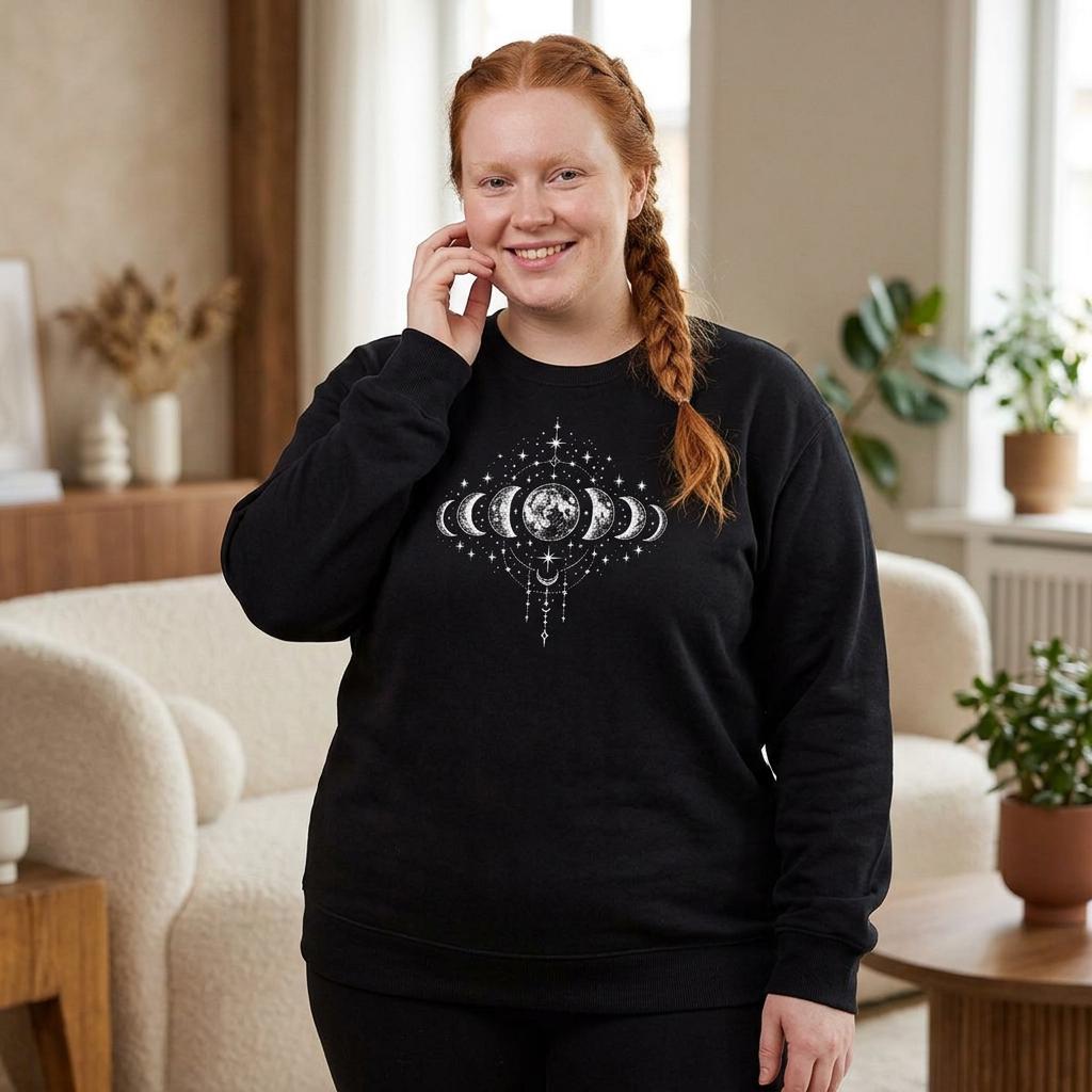 Celestial Galaxy Orb sweatshirt | Crewneck, Starburst Constellation Design