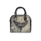 Gothic Death Head Moth Handbag, Vegan Leather Crossbody, Witchy Artwork Accessory