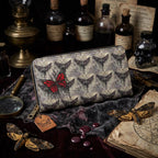 Death Moth Zipper Wallet | Gothic Moth Design