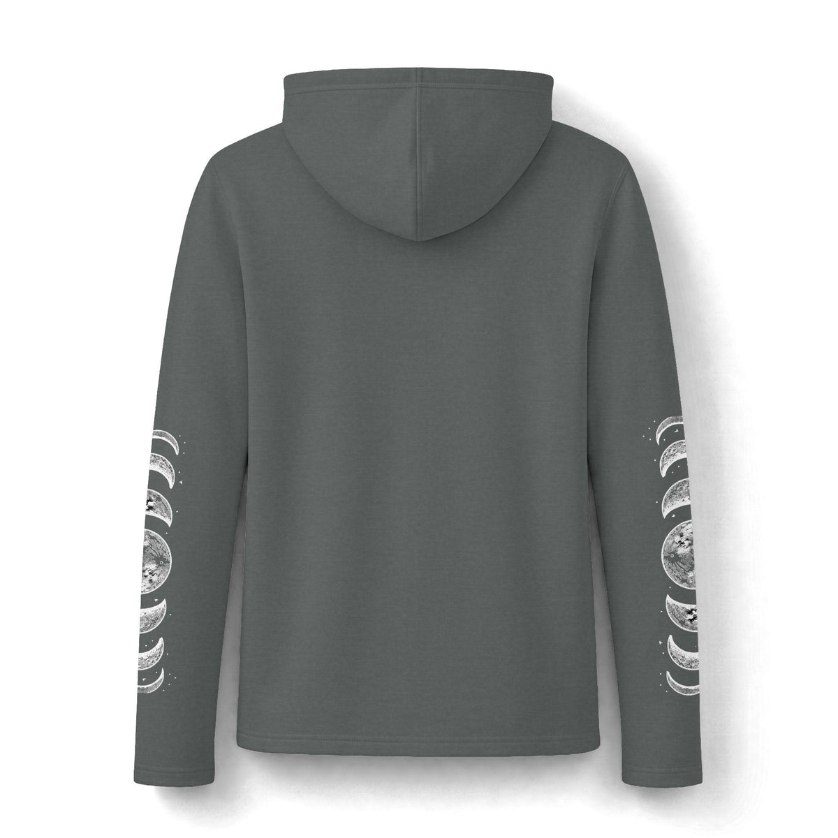 Celestial Moon Phase Hoodie, Charcoal Tri-Blend Pullover, Boho Stargazer Gift