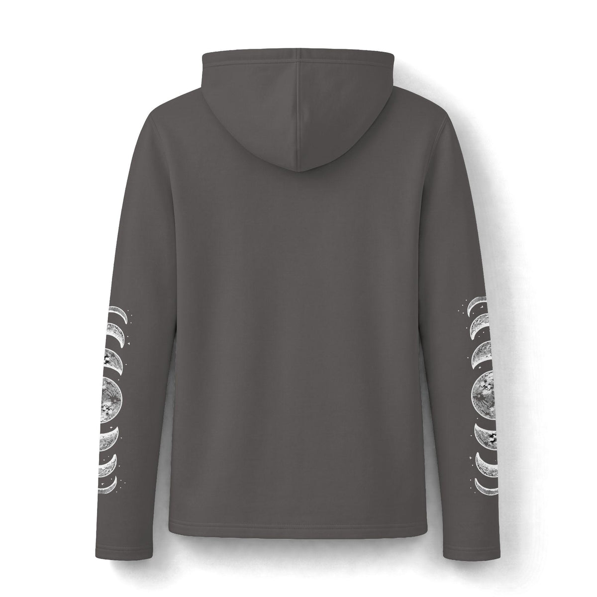 Celestial Moon Phase Hoodie, Charcoal Tri-Blend Pullover, Boho Stargazer Gift