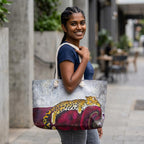 Leopard Lounging on Red Velvet Couch Weekender Bag | Animal Art Travel Tote