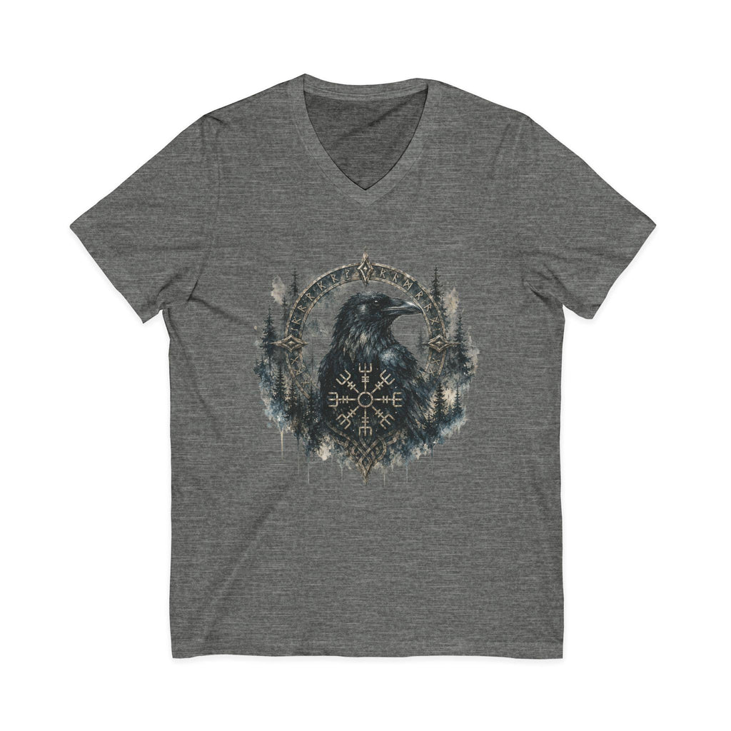 Valknut Raven Forest Tee | Norse Vegvisir Crow Woodland Design