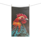 Colorful Rooster Portrait Tea Towel | Farmhouse Kitchen, Hand Towel