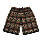 Skinwalker Warning Poster Basketball Shorts | AOP Printed Shorts