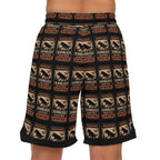 Skinwalker Warning Poster Basketball Shorts | AOP Printed Shorts